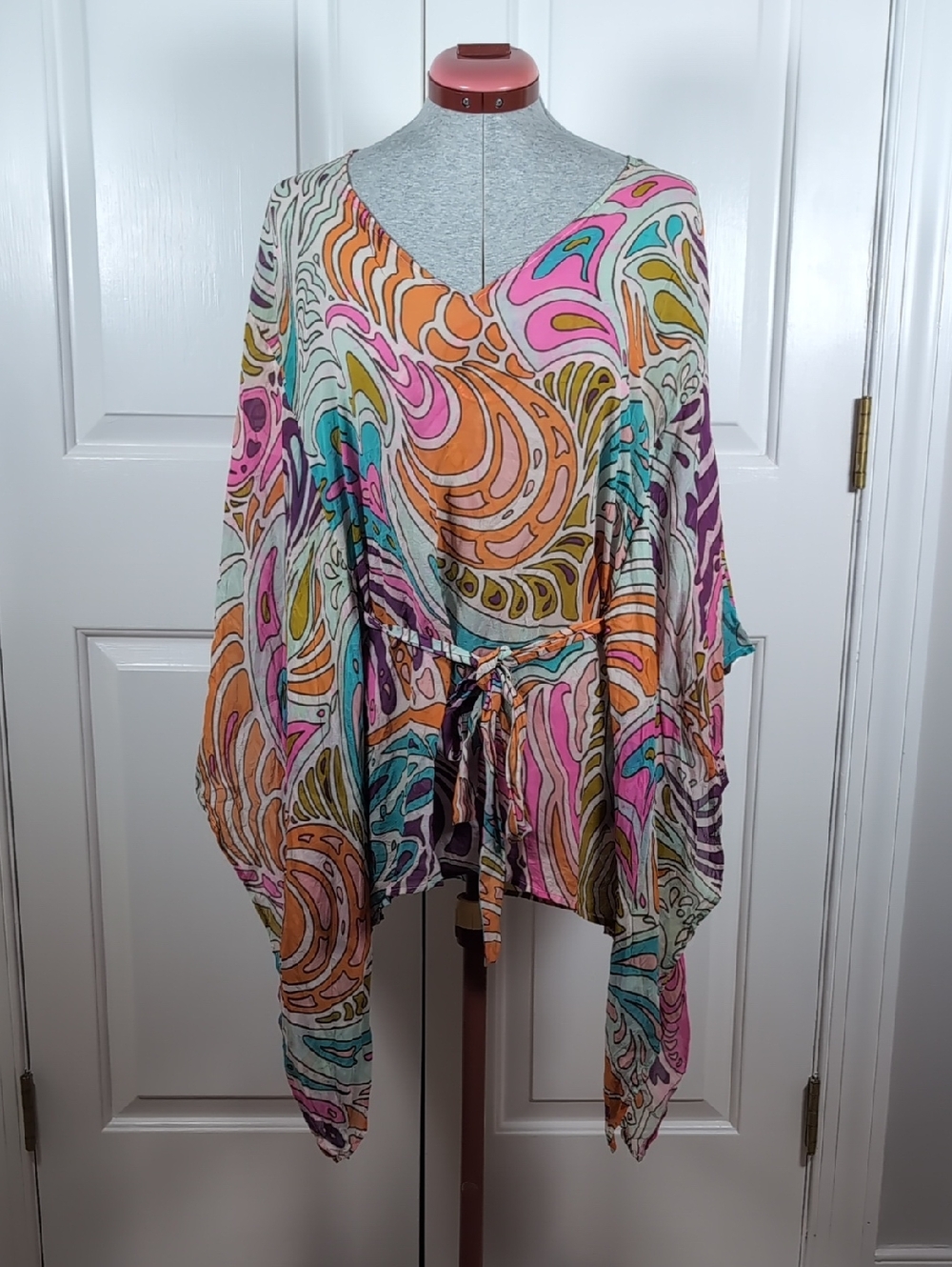 Matthew Williamson for H&M Rare 100% Silk Boho Paisley Tunic Cover Up Top XS